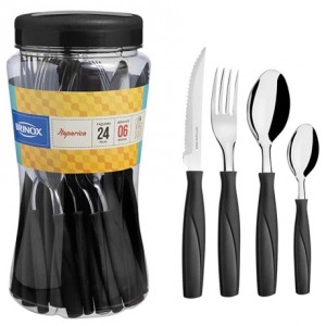 FAQUEIRO ITAPARICA 20 PCS PRETO BRINOX