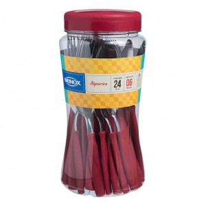 FAQUEIRO ITAPARICA 24 PÇS VERMELHO BRINOX