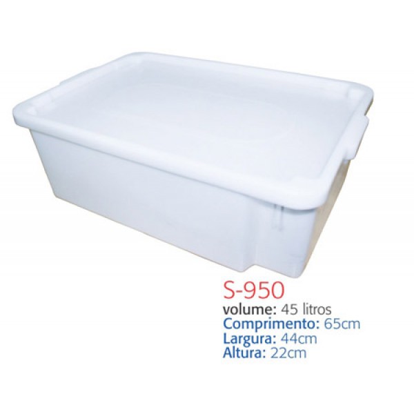 RECIPIENTE PLASTICO S950 TAMPA 45L SUPERCRON